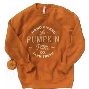 NEW JACKSON JAMES women's pumpkin patch sweatshirt in orange